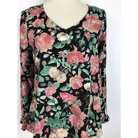 Lovers + Friends Top Blouse Pullover Floral Studded - Picture 2 of 10